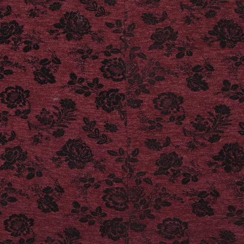 Roman Womens Purple Round Neck Floral Polyester Pullover Jumper Size 16