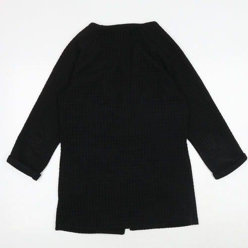 Warehouse Womens Black V-Neck Polyester Cardigan Jumper Size 6