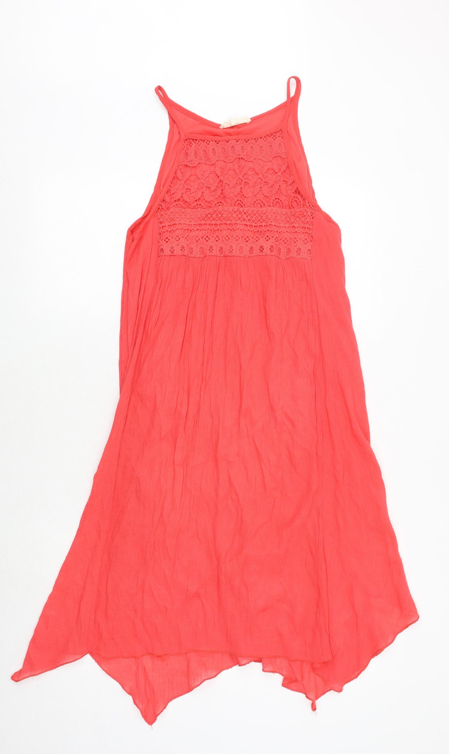Rebellion Womens Pink Polyester Tank Dress Size M Round Neck Pullover
