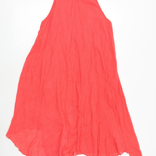 Rebellion Womens Pink Polyester Tank Dress Size M Round Neck Pullover