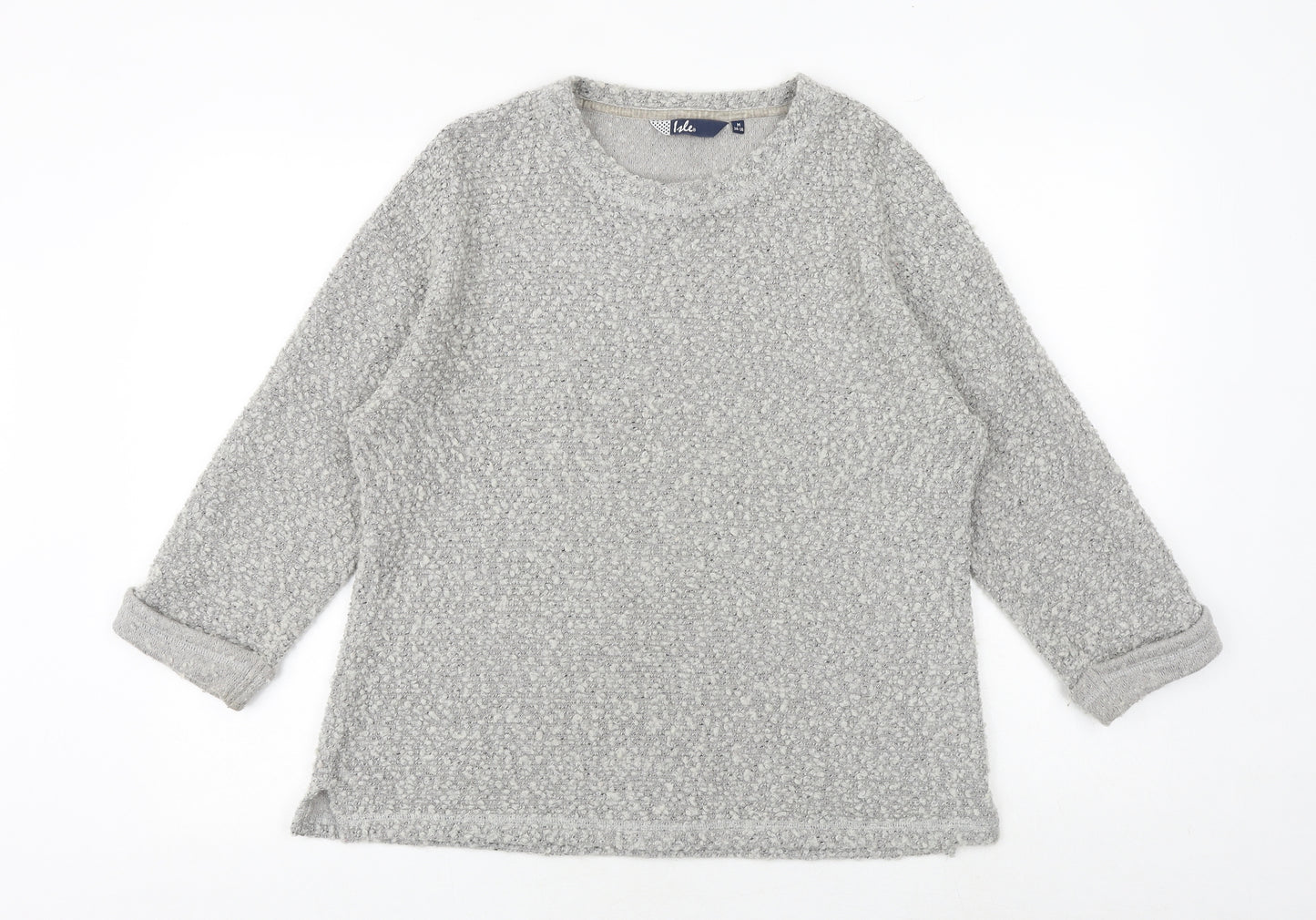 EWM Womens Grey Round Neck Acrylic Pullover Jumper Size M - Size 14-16