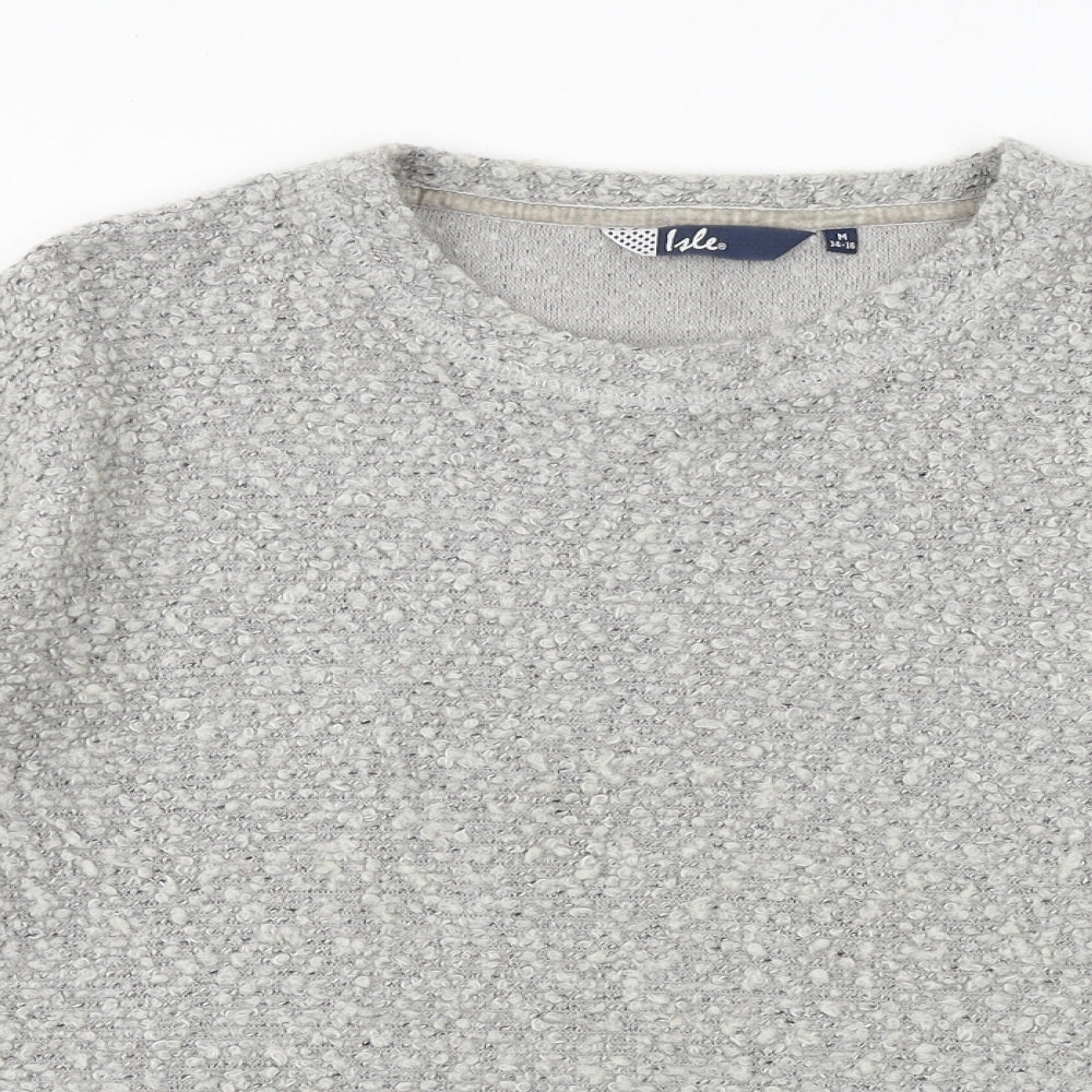 EWM Womens Grey Round Neck Acrylic Pullover Jumper Size M - Size 14-16