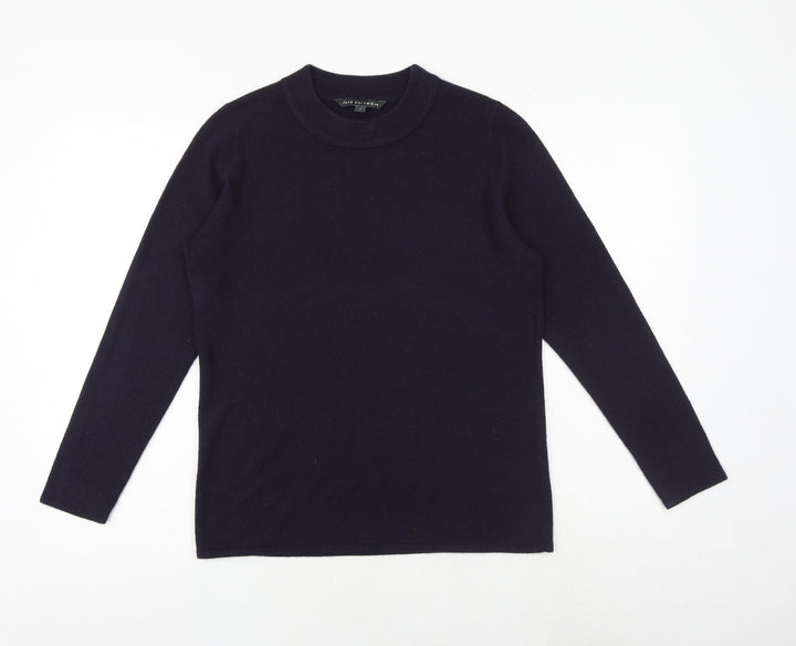 Bonmarché Womens Blue Round Neck Acrylic Pullover Jumper Size 12