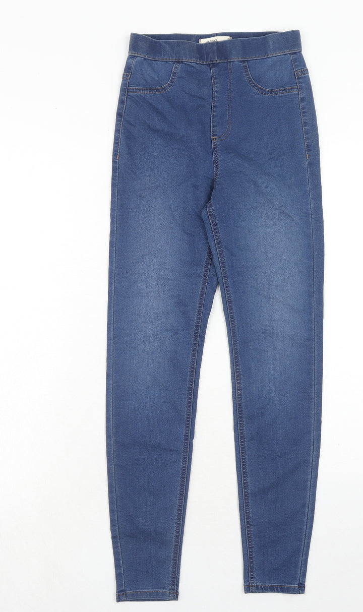 Marks and Spencer Womens Blue Cotton Jegging Jeans Size 6 Regular