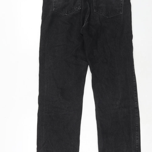 Weekday Womens Black Cotton Straight Jeans Size 28 in L32 in Regular Zip