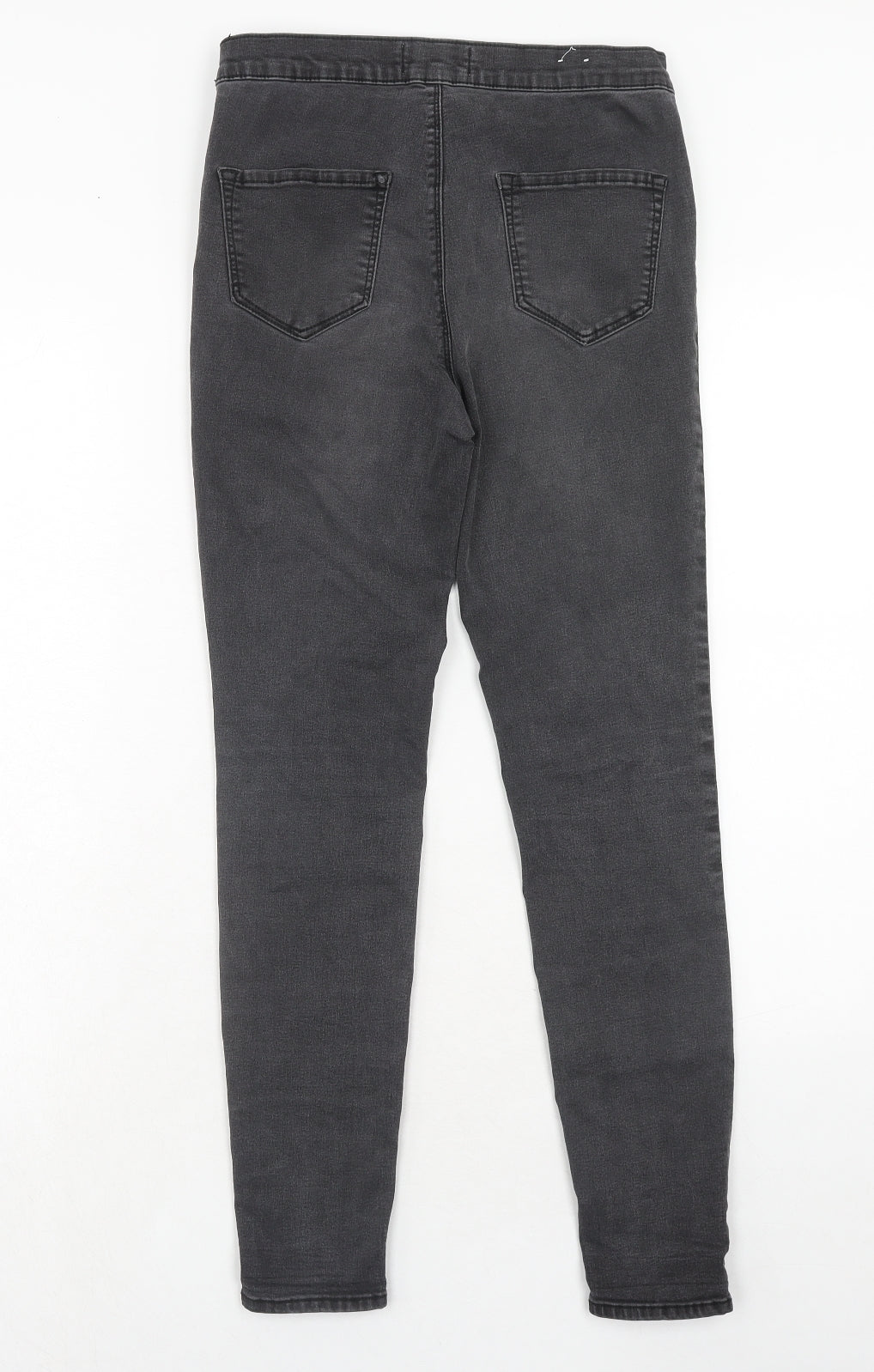 New Look Womens Grey Cotton Skinny Jeans Size 10 Regular Zip