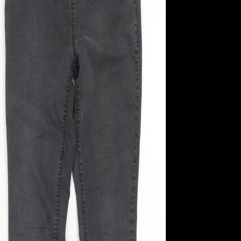 New Look Womens Grey Cotton Skinny Jeans Size 10 Regular Zip