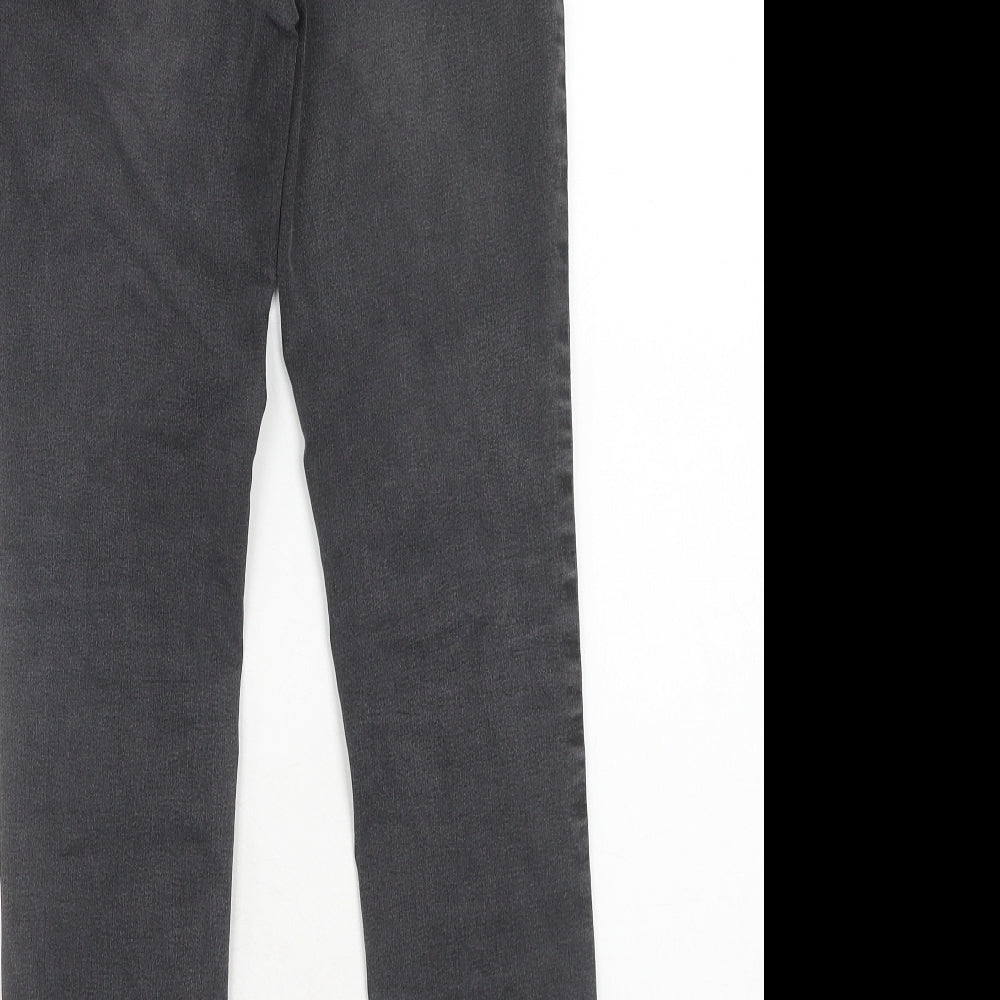 New Look Womens Grey Cotton Skinny Jeans Size 10 Regular Zip