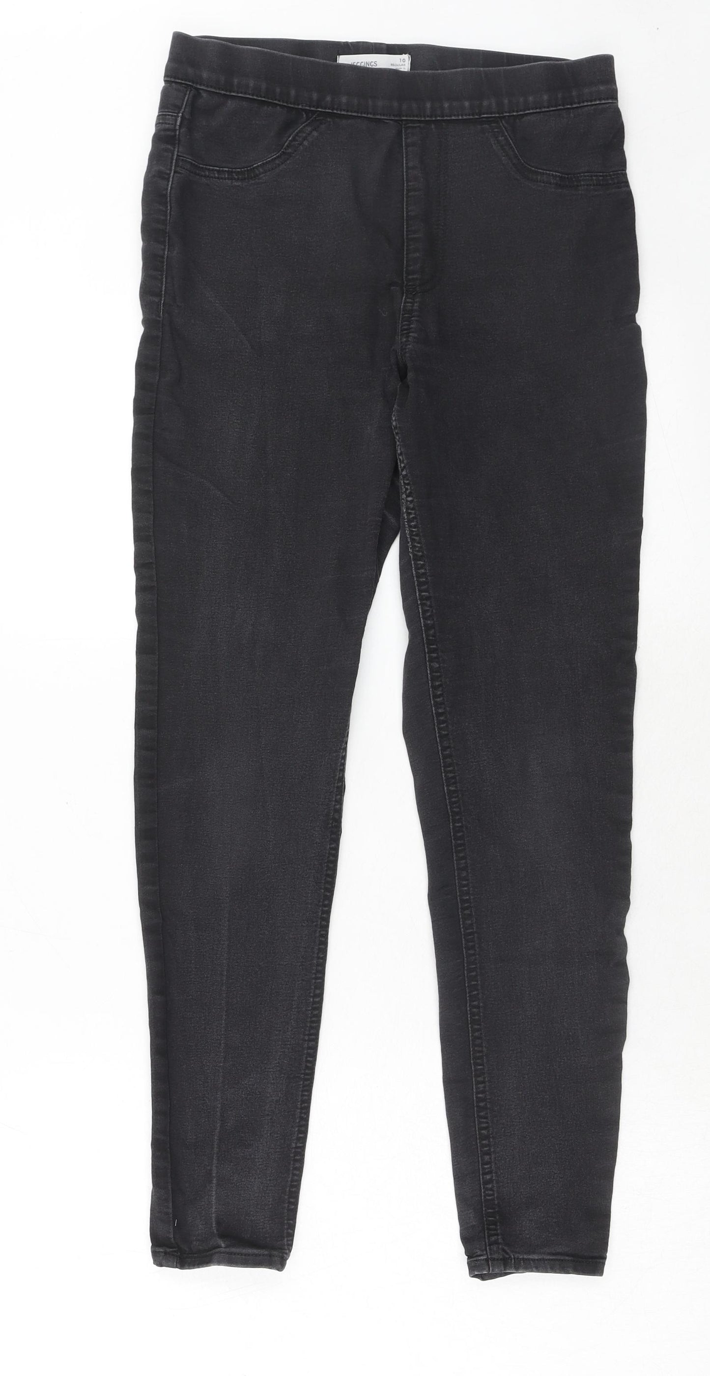 Marks and Spencer Womens Black Cotton Jegging Jeans Size 10 Regular