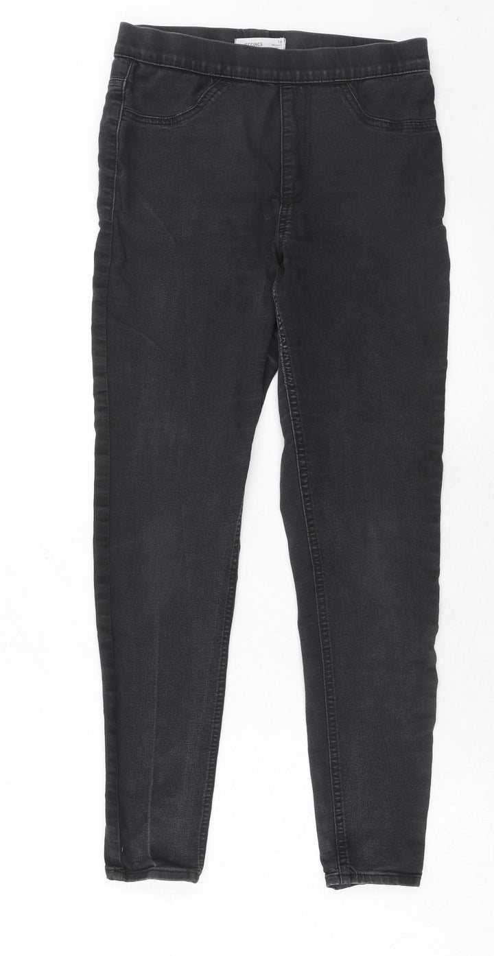 Marks and Spencer Womens Black Cotton Jegging Jeans Size 10 Regular