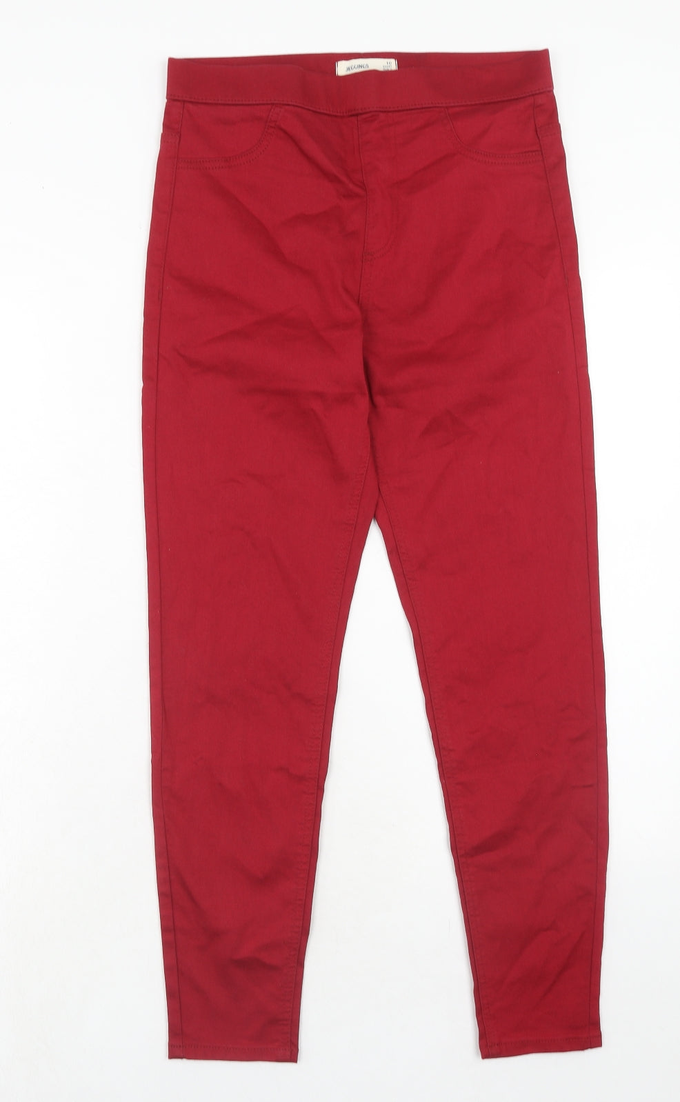 Marks and Spencer Womens Red Cotton Jegging Jeans Size 10 Regular