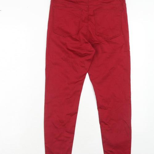 Marks and Spencer Womens Red Cotton Jegging Jeans Size 10 Regular