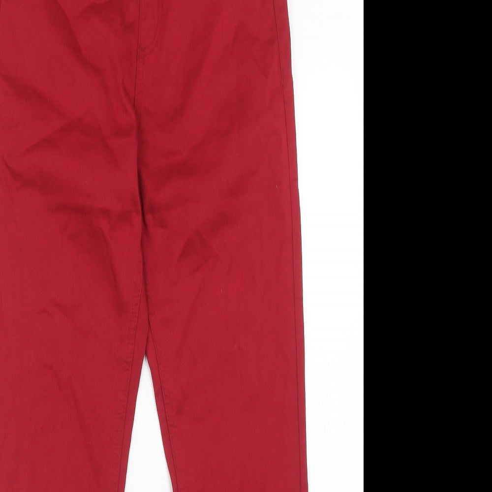 Marks and Spencer Womens Red Cotton Jegging Jeans Size 10 Regular