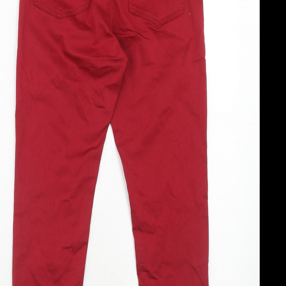 Marks and Spencer Womens Red Cotton Jegging Jeans Size 10 Regular