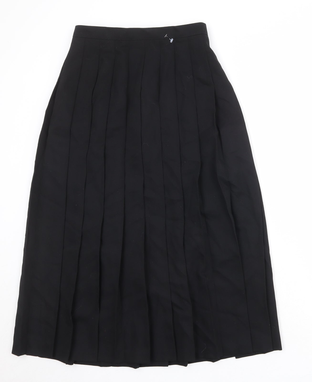 Loretta Bloom Womens Black Polyester Pleated Skirt Size 12 Zip