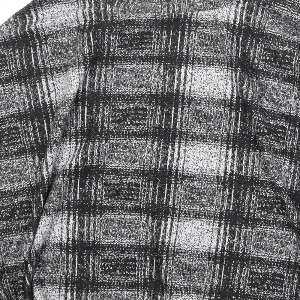 Marks and Spencer Womens Black Geometric Polyester Swing Skirt Size 14