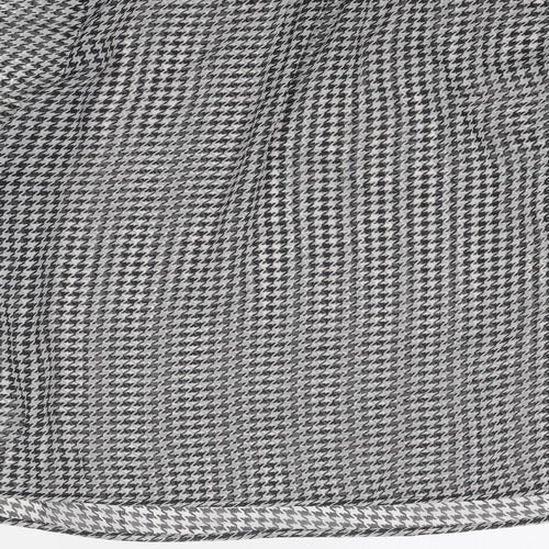 Cotton Traders Womens Black Geometric Polyester Basic Blouse Size 14 Mock Neck