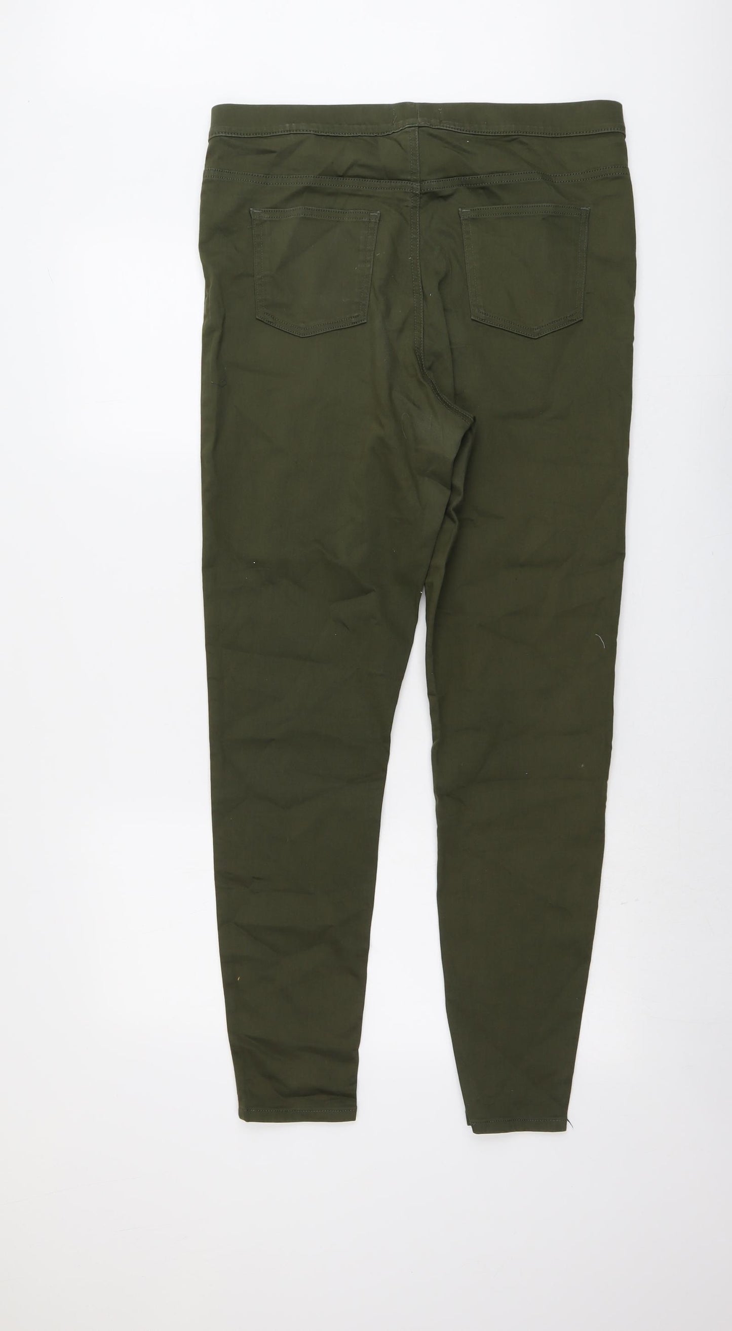Marks and Spencer Womens Green Cotton Jegging Jeans Size 16 L29 in Regular