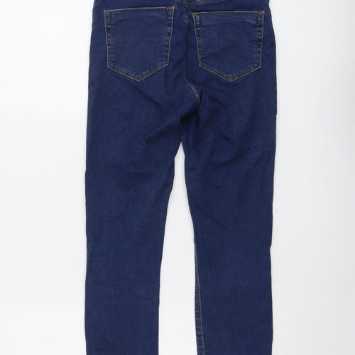 ASOS Womens Blue Cotton Skinny Jeans Size 25 in L30 in Regular Button