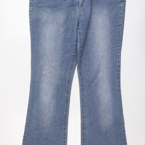 NL Jeans Womens Blue Cotton Bootcut Jeans Size 30 in L28 in Regular Button