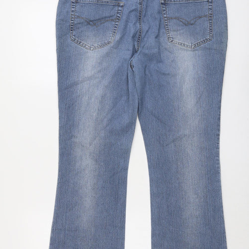 NL Jeans Womens Blue Cotton Bootcut Jeans Size 30 in L28 in Regular Button
