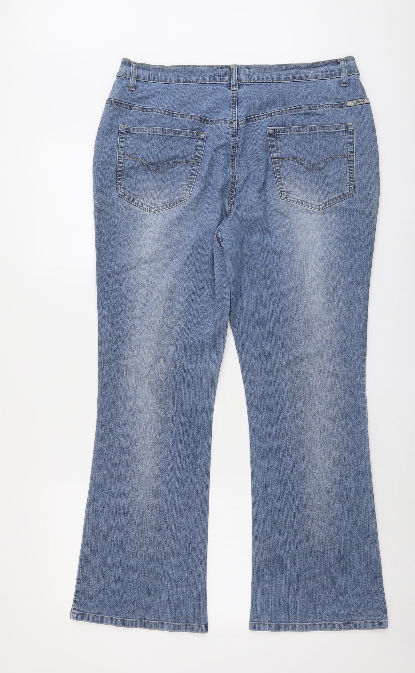 NL Jeans Womens Blue Cotton Bootcut Jeans Size 30 in L28 in Regular Button