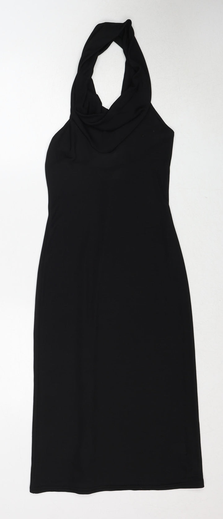 New Look Womens Black Polyester Shift Size 8 Halter Pullover