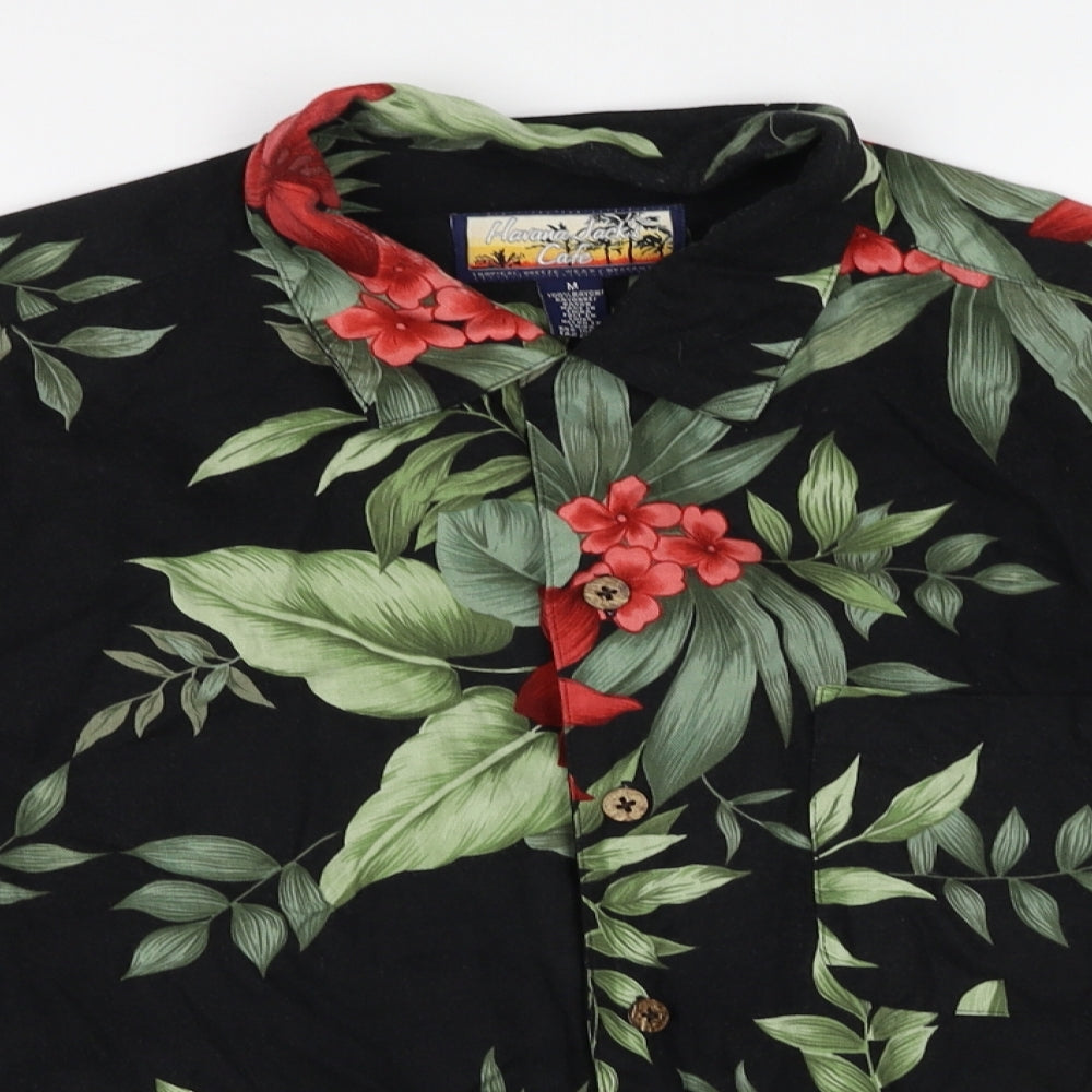 Havana Jack's Cafe Womens Multicoloured Geometric Viscose Basic Button-Up Size M Collared