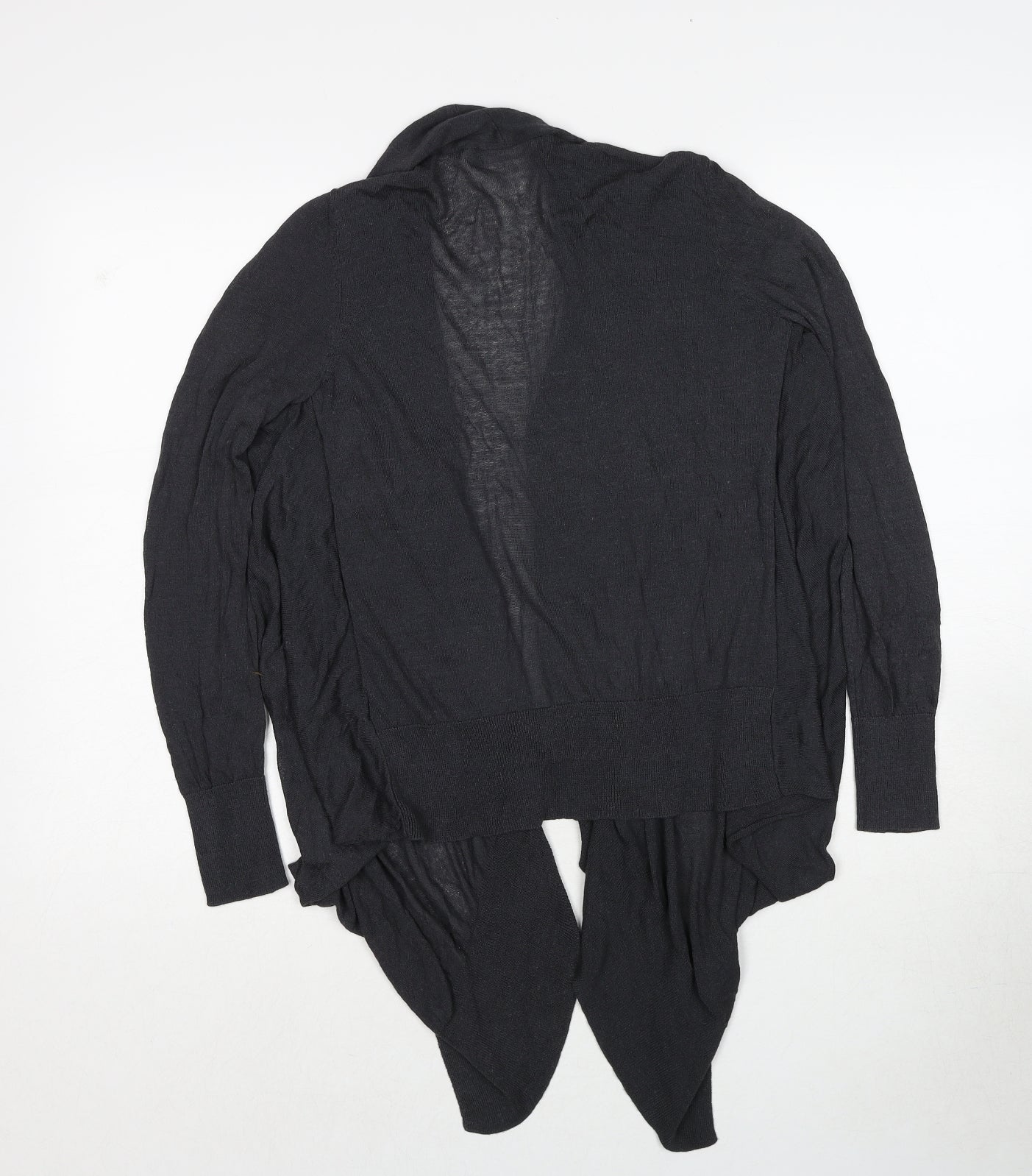 Marks and Spencer Womens Grey V-Neck Viscose Cardigan Jumper Size 8