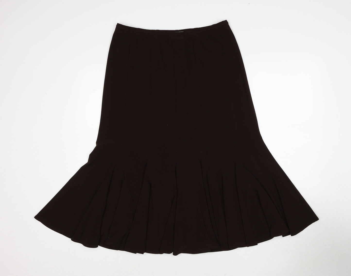 Joseph Ribkoff Womens Brown Polyester Swing Skirt Size 16