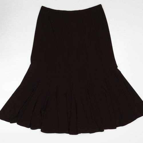 Joseph Ribkoff Womens Brown Polyester Swing Skirt Size 16