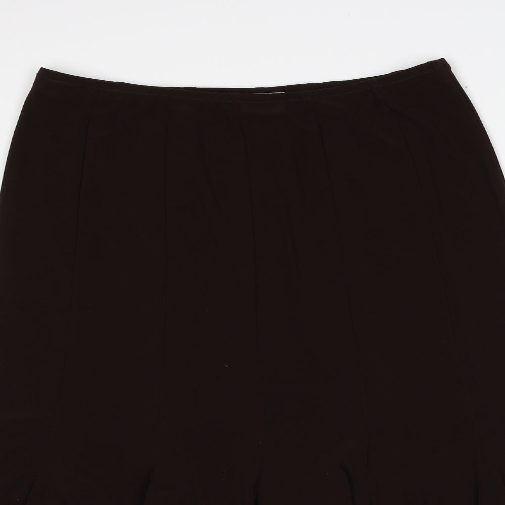 Joseph Ribkoff Womens Brown Polyester Swing Skirt Size 16