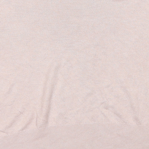 Marks and Spencer Womens Pink Round Neck Viscose Pullover Jumper Size 14