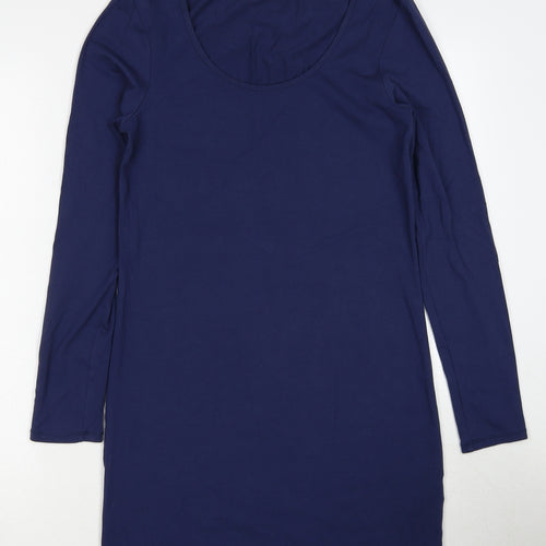 edc by Esprit Womens Blue Cotton Shift Size 12 Round Neck Pullover