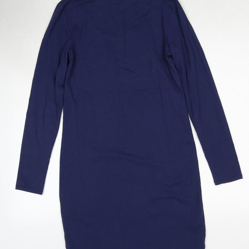 edc by Esprit Womens Blue Cotton Shift Size 12 Round Neck Pullover