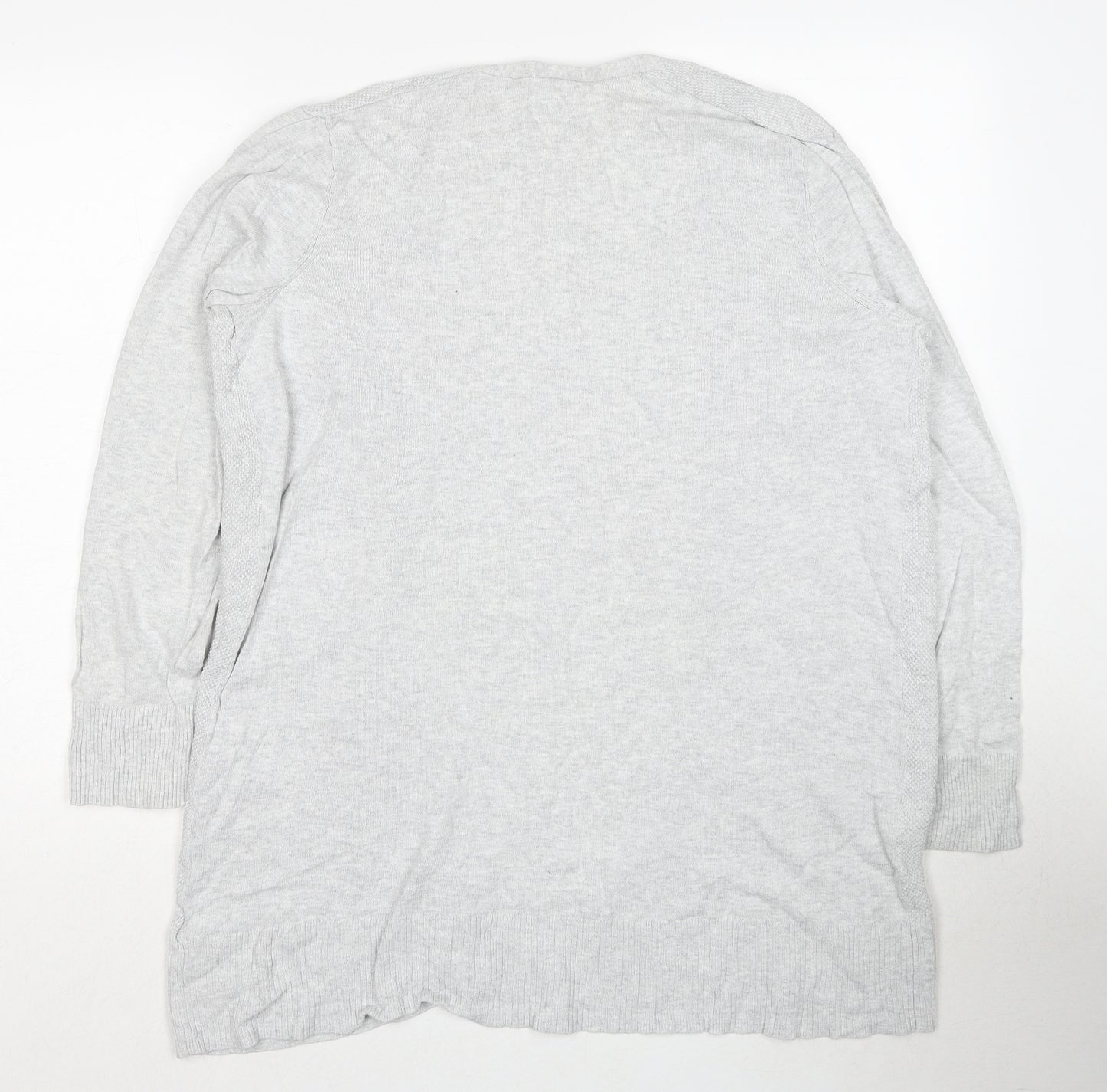 Gap Womens Grey V-Neck Cotton Cardigan Jumper Size M