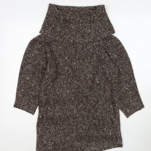 Wallis Womens Brown Roll Neck Polyester Pullover Jumper Size S