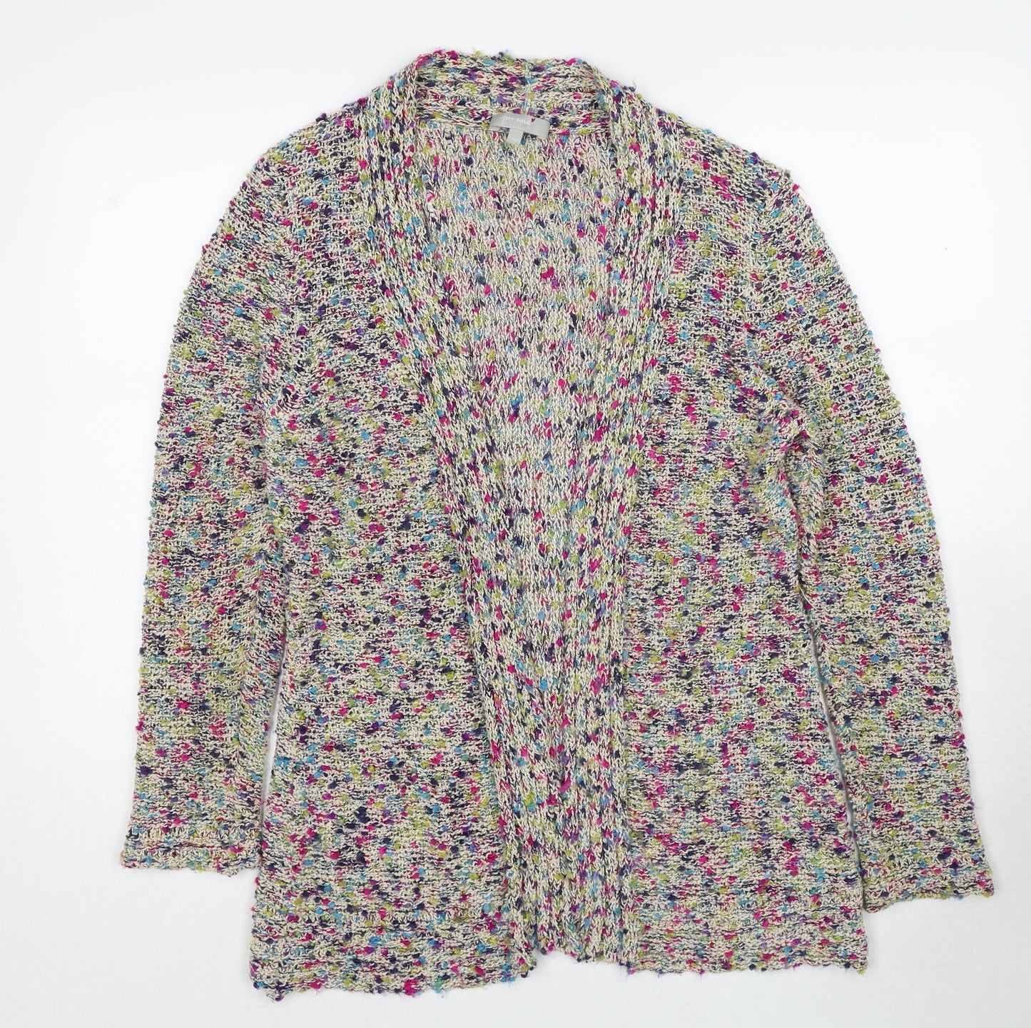 Per Una Womens Multicoloured V-Neck Cotton Cardigan Jumper Size 14