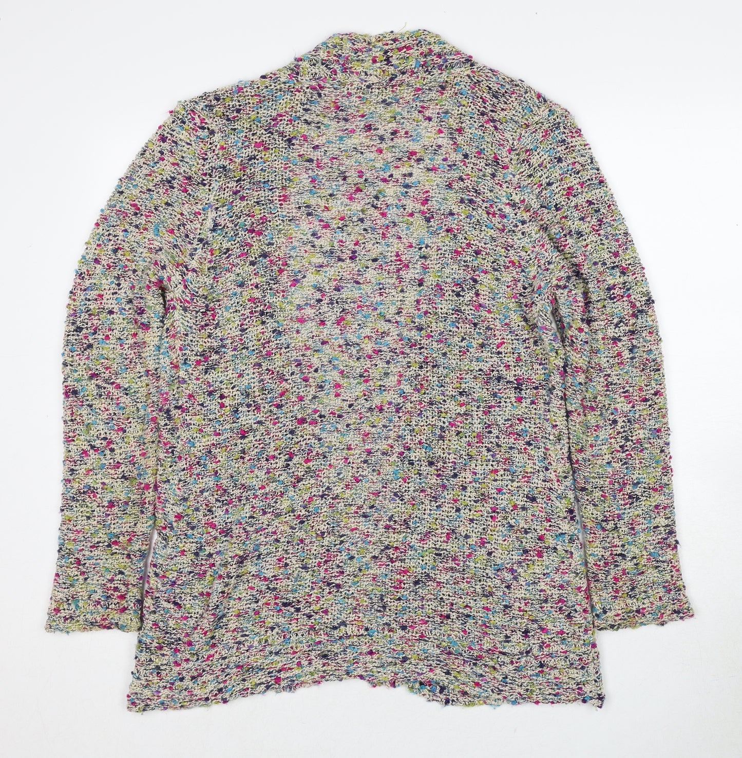 Per Una Womens Multicoloured V-Neck Cotton Cardigan Jumper Size 14