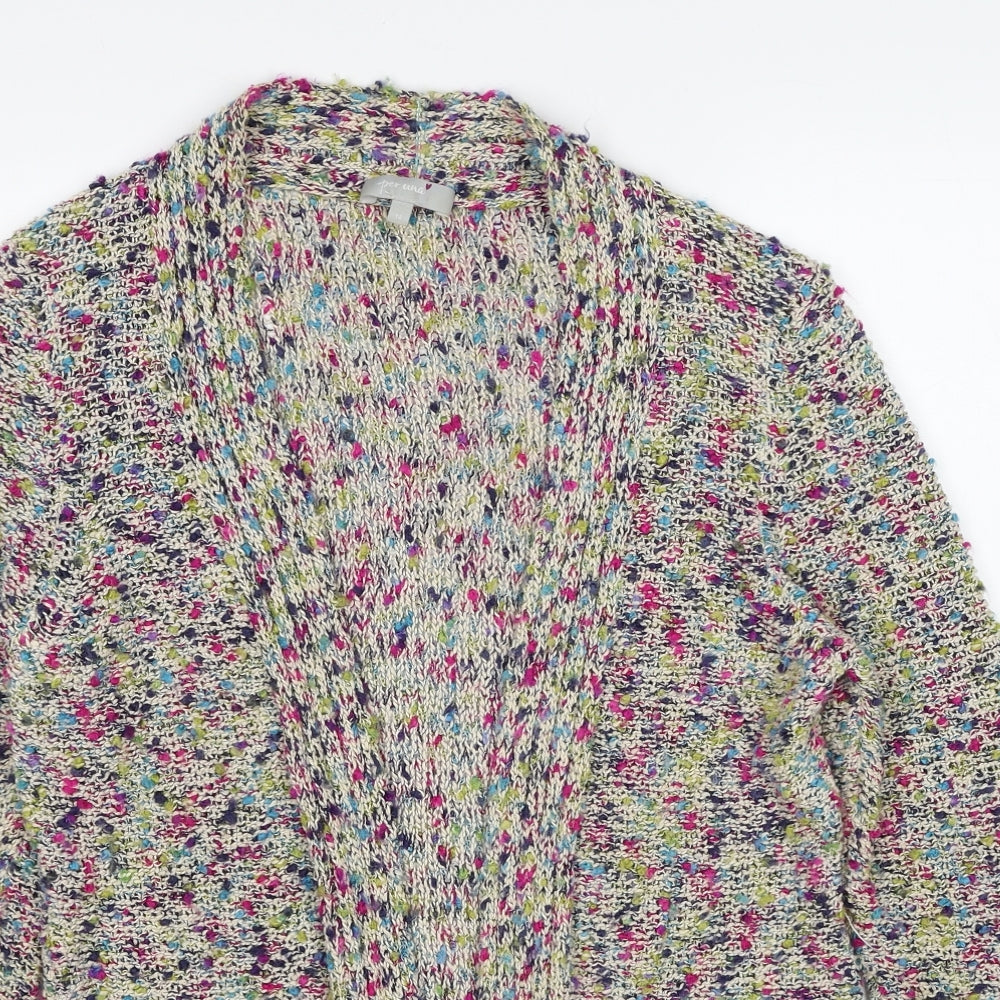 Per Una Womens Multicoloured V-Neck Cotton Cardigan Jumper Size 14