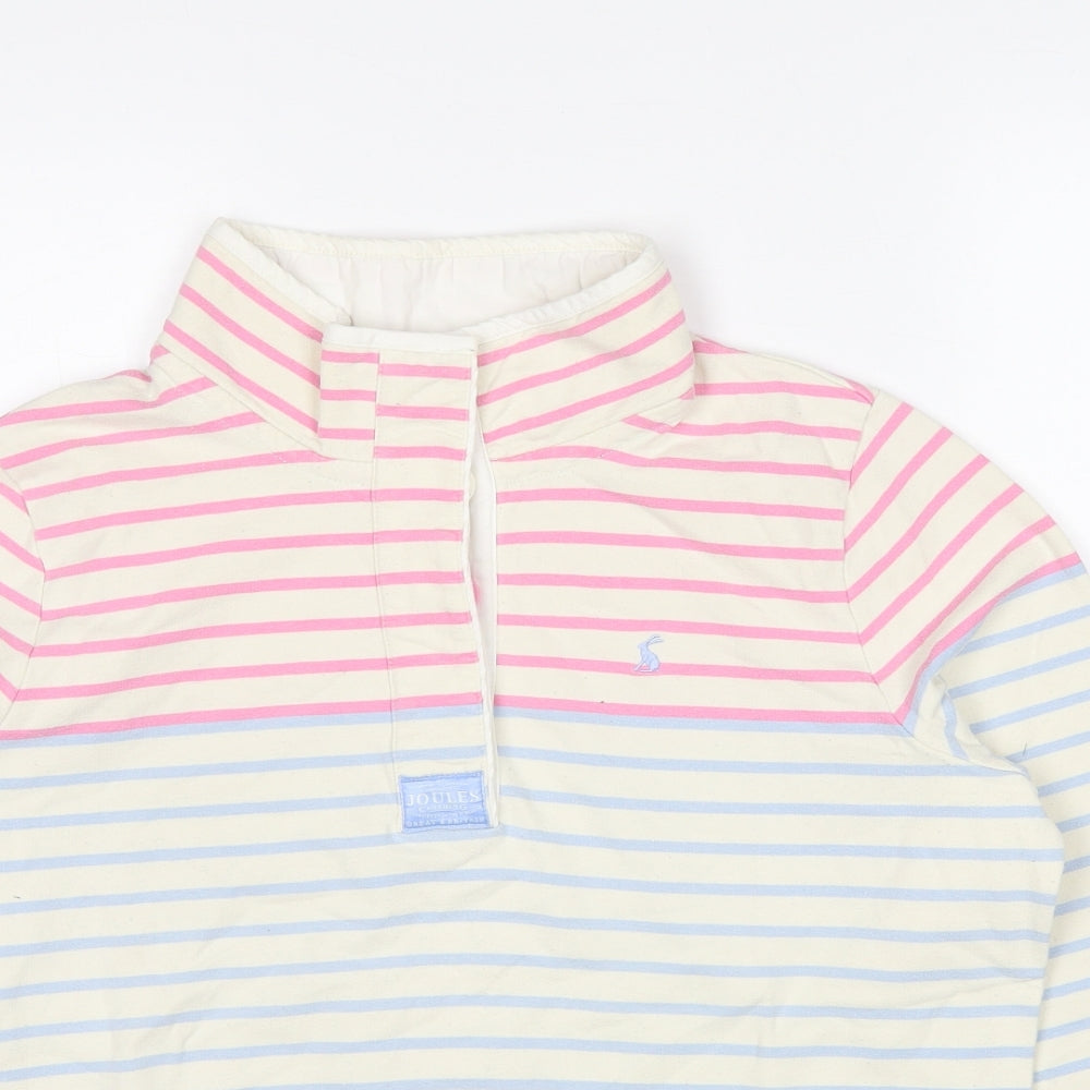 Joules Womens Multicoloured Striped Cotton Pullover Sweatshirt Size 16 Pullover