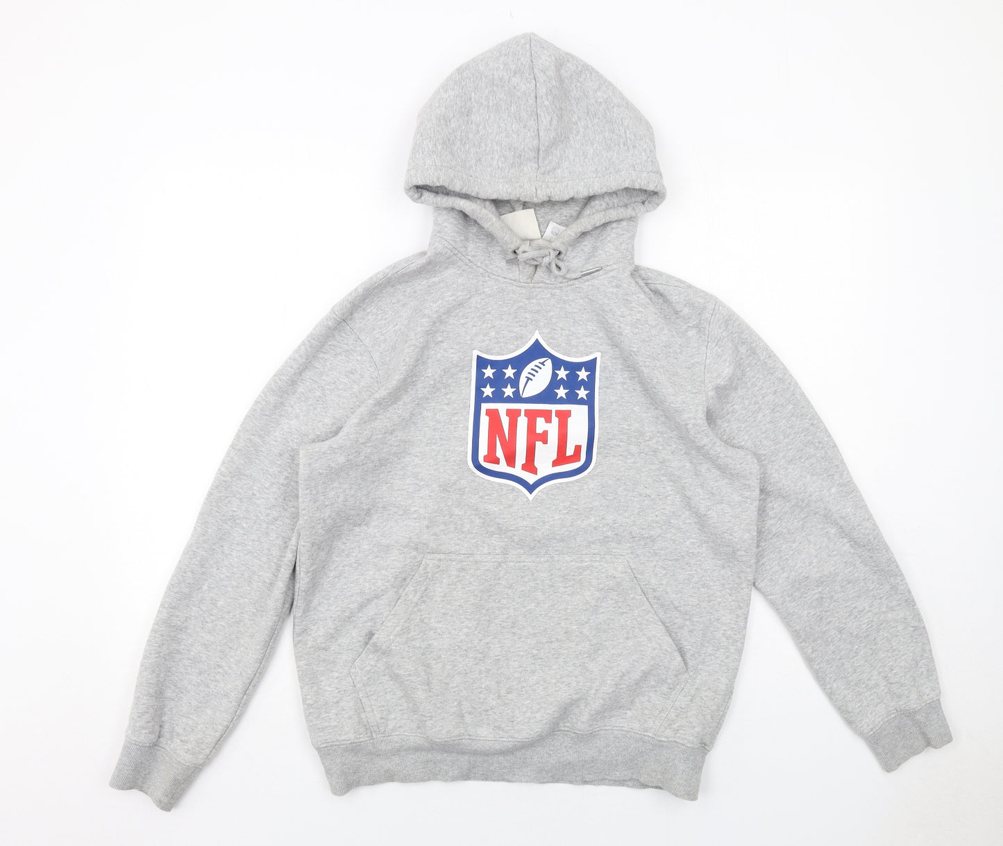 H&M Mens Grey Cotton Pullover Hoodie Size S - NFL