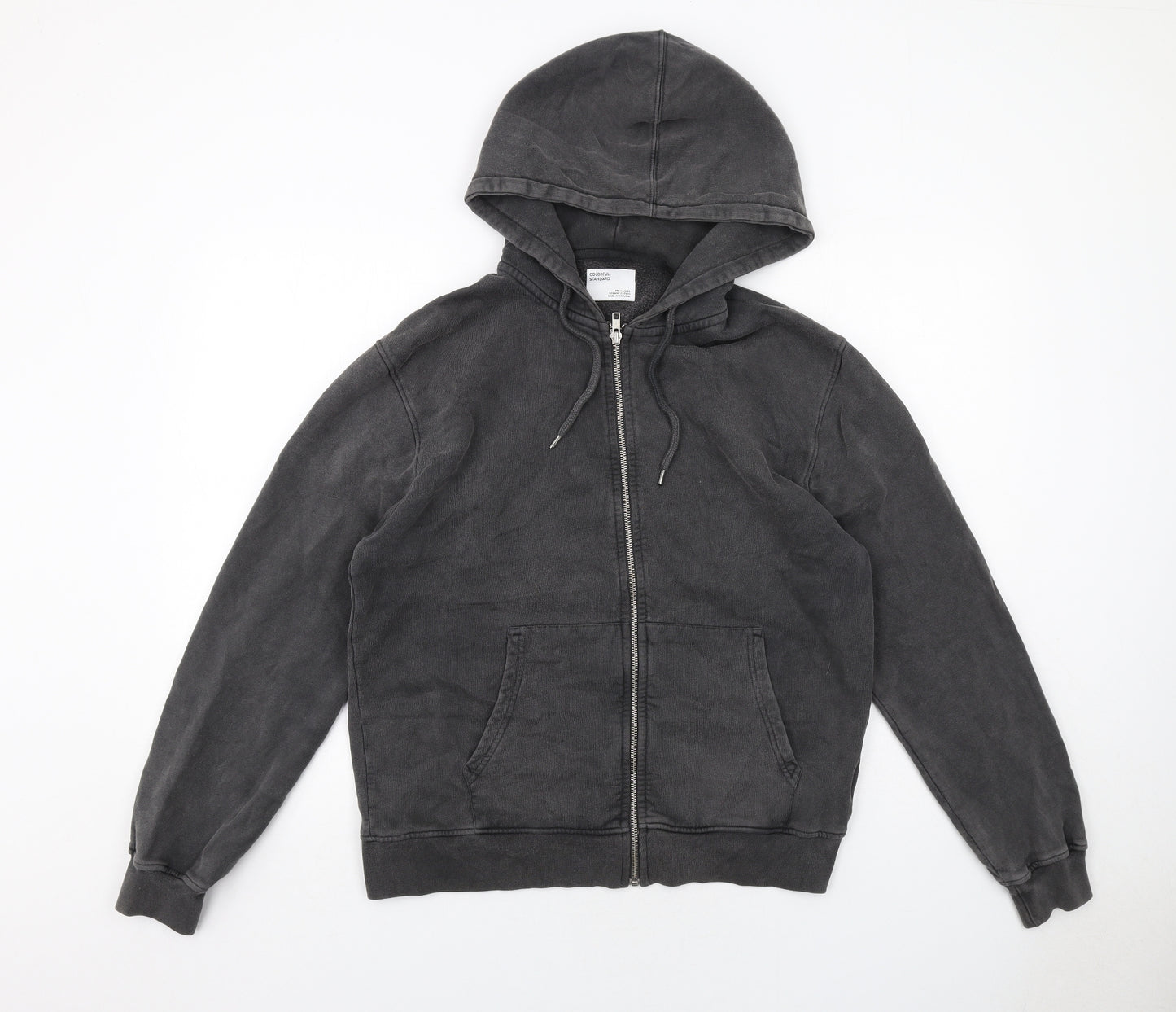 Colorful Standard Mens Grey Cotton Full Zip Hoodie Size S