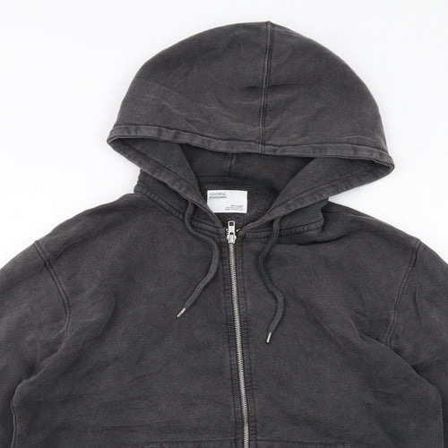 Colorful Standard Mens Grey Cotton Full Zip Hoodie Size S