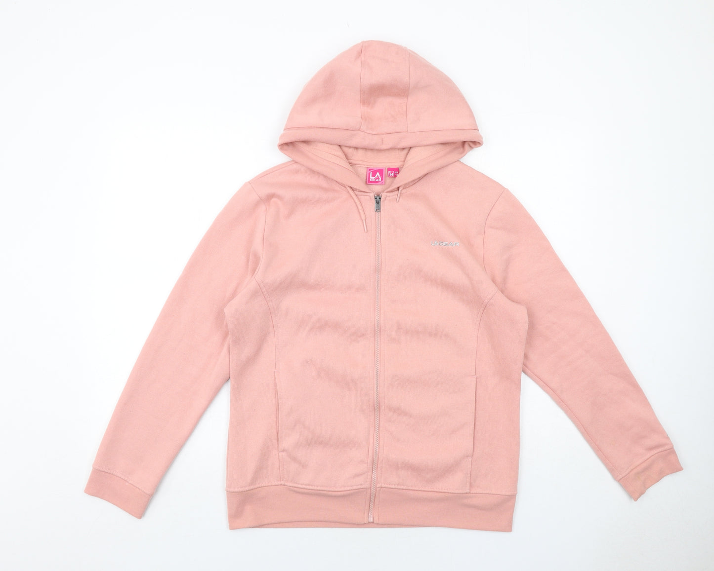 LA Gear Womens Pink Polyester Full Zip Hoodie Size 14 Zip