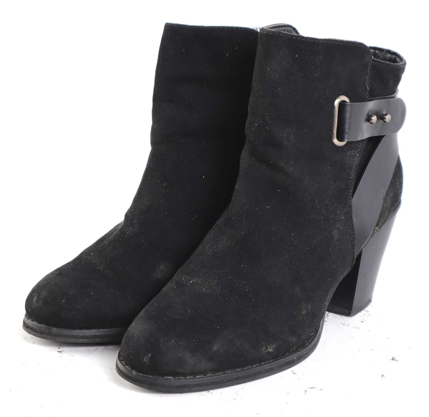 Just Fab Womens UK Size 8 (EU 41) Black Booties