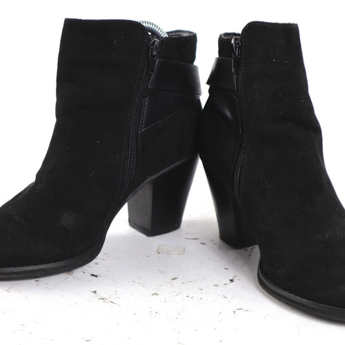 Just Fab Womens UK Size 8 (EU 41) Black Booties