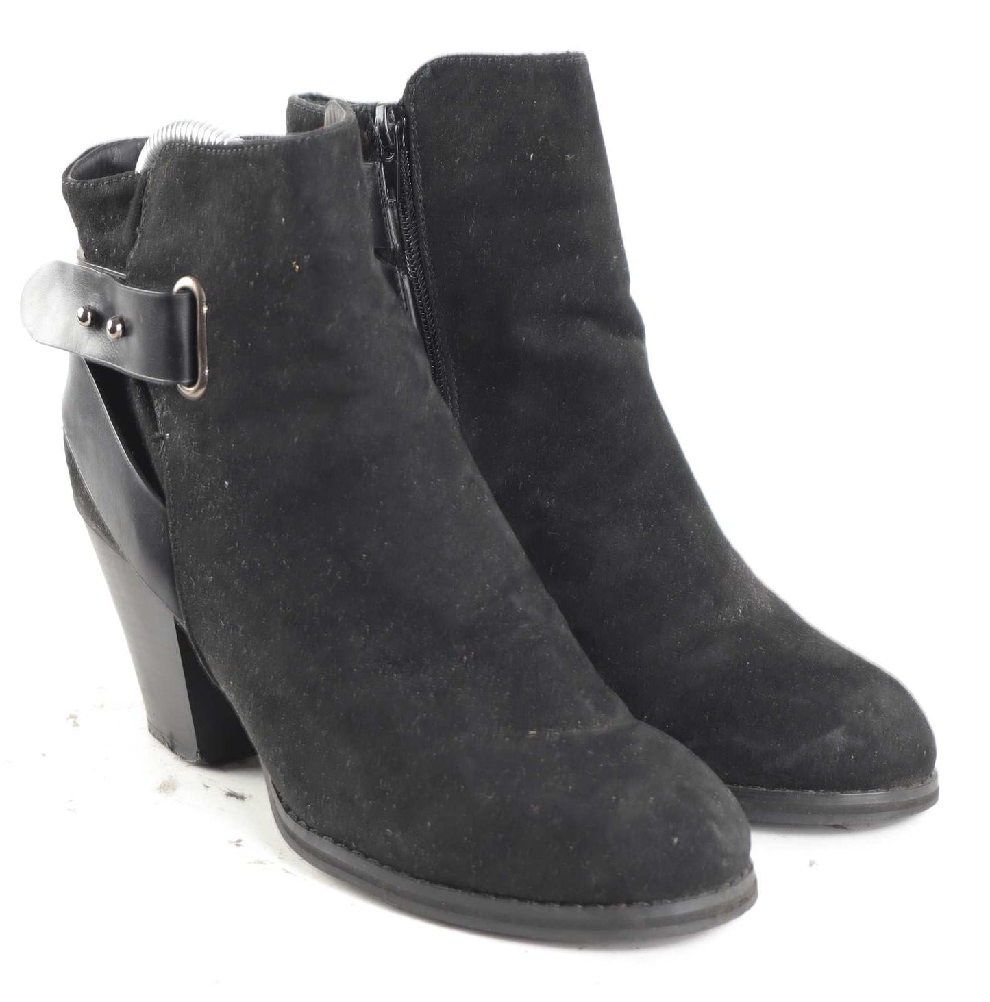 Just Fab Womens UK Size 8 (EU 41) Black Booties