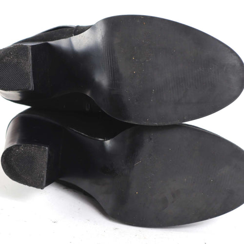 Just Fab Womens UK Size 8 (EU 41) Black Booties