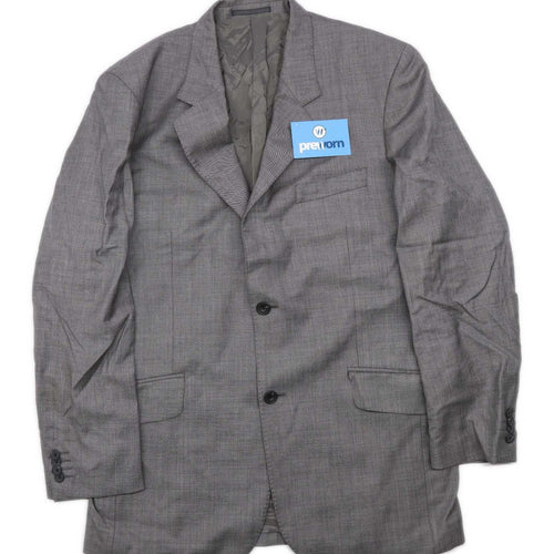 TM Lewin Mens Wool Grey Suit Jacket 42 Chest (Regular)